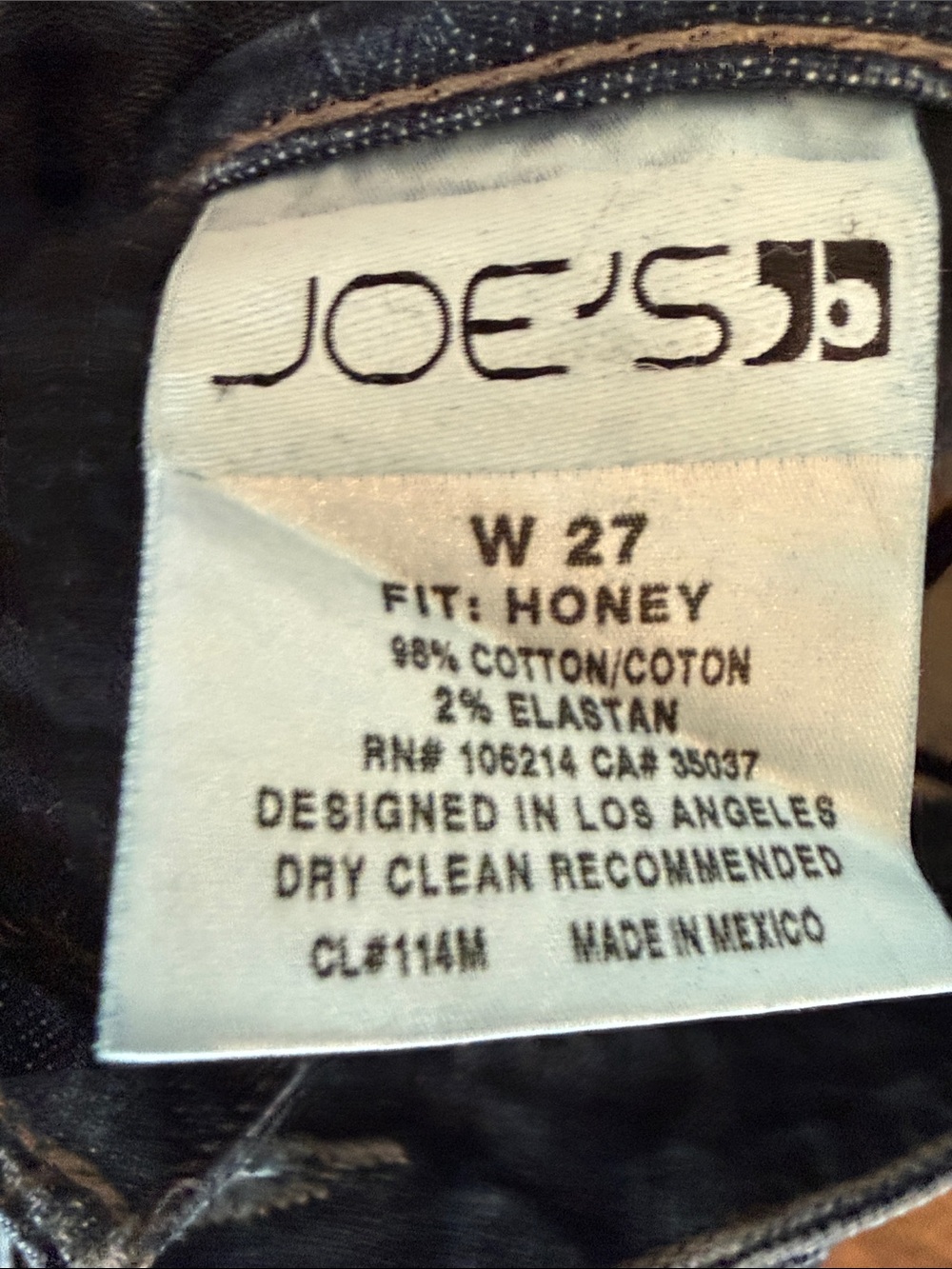 Joe's Jeans Bootcut Blue Denim with Embroidered Back Pocket - Picture 5 of 7